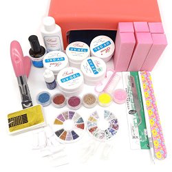 Warm Girl 36W pink UV Gel Lamp Dryer Nail Art Care UV gel Acrylic Powder Glitter Gel Remover Topcoat Glue Nail Buffer Set Kit