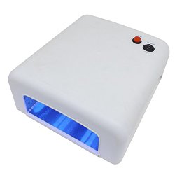 Warm Girl Nail Art Dryer Gel Curing 36W UV Lamp Light Tube Equipment Tools (White)