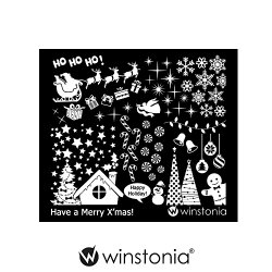 Winstonia Nail Art Stamping Image Plate – Have a Merry Christmas!