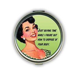Women’s Retro-a-go-go! Just Buying Time Compact Mirror