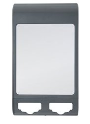 Zadro Fogless Water Mirror with Dual Accessory Holder, Midnight Gray