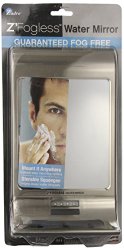 Zadro Z Fogless Water Mirror with LED Light Panel and Tri Accessory Holder, 6-Inch, Stainless Steel