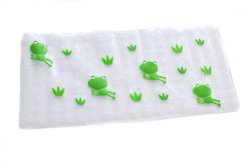ABELE (R) Frog Baby Kids Safety Tub Shower Non Slip Bath Mat, Skid Proof and Anti Bacterial, Mildew Mold Resistant Bathtub Mat, Vinyl (Green Frog)