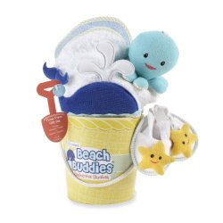 Baby Aspen, Beach Buddies 3-Piece Bathtime Bucket Gift Set, 0-6 Months
