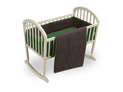 Baby Doll Reversible Cradle Bedding, Brown/Green
