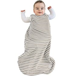 Baby Sleep Sack from Woolino, 4 Season, Merino Wool, Basic Infant Sleeping Bag, 6-18 Months, Earth