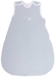 Baby sleeping bag “Shooting Stars” blue, double layered, 100% cotton, 1 Tog (Medium (10 – 24 mos))
