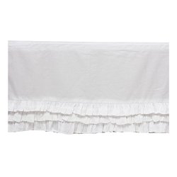 Bacati Mix and Match Ruffled Bottom Dots Crib Skirt, White