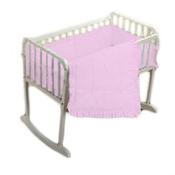 bkb Simplicity Cradle Bedding, Pink, 18″ X 36″
