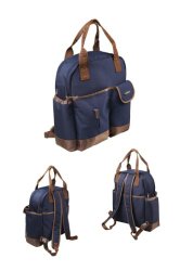 Blue Fashion multifunctional shoulder / backpack waterproof mommy baby diaper bag with changing mat babies care