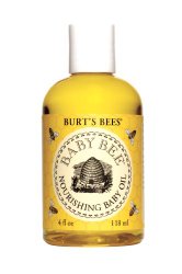 Burt’s Bees Baby Bee 100% Natural Nourishing Baby Oil, 4 Fluid Ounce Bottles (Pack of 3)