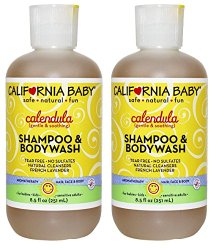 California Baby Calendula Shampoo & Body Wash, 8.5 Ounce (Pack of 2)