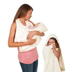 Clevamama Splash and Wrap Baby Bath Towel (Cream)