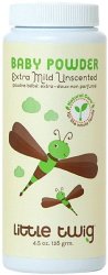 Little Twig Baby Powder, Unscented, 4.5 Ounce