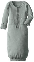L’ovedbaby Unisex-Baby Organic Cotton Gown, Seafoam, 0/3 Months