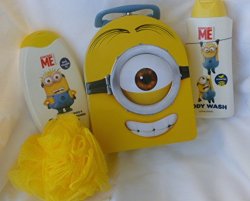 Minions 4 Piece Bath and Shower Bundle in Collectible Tin