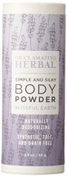 Natural Body Powder, No Talc, Corn, Grain or Gluten, Blissful Earth Scent (Lavender, Clary Sage and Vetiver Essential Oils), Ora’s Amazing Herbal