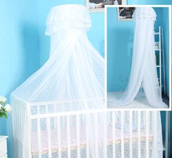Pesp® Baby Infant Kid’s Toddler Bed Dome Cots Mosquito Netting Covering Bugs Bed Net Mosquito Bar Frame Palace-style Crib Bedding Set