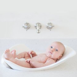 Puj Tub – The Soft, Foldable Baby Bath Tub, White