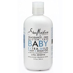 SheaMoisture Ultra-Sensitive Fragrance Gluten-Free & Tear-Free Wash/Shampoo – 13 oz