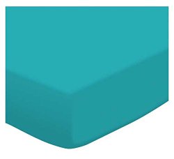 SheetWorld Fitted Cradle Sheet – Teal Jersey Knit – Made In USA