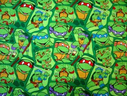 SheetWorld Fitted Crib / Toddler Sheet – Ninja Turtles – Made In USA