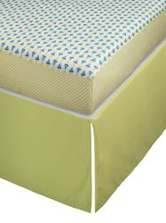 Stork Craft Pattern Play Crib Sheets and Skirt Collection, Blue/Green