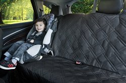 Bench Seat Protector For Infant Carseats – Catch Crumbs & Spills. Lifelong Promise (Black). Also Available In Black Middle Zipper.