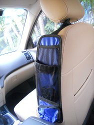 Bizbravo Seat Chair Side Bag Hanging Organizer Storage Multi-pocket Hold Bag (Blue)