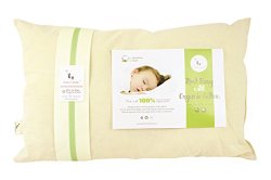 Dordor&Gorgor’s Toddler Pillow 13 x 18 – 100% G.O.T.S. Certified Organic Cotton – Hypoallergenic – Perfect Infant Pillow for Nursery – “Softness” Guarantee