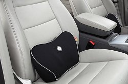 Ergonomic Spine Care Cushion Memory Foam Lumbar Cushion Vehicle Back Support for Home Office or Car Seat Cushion Back Cushion (Black)