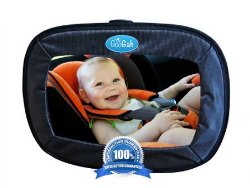 Googah Baby Car Mirror Extra Large, Soft Touch, Shatterproof, Easy Installation Infant Car Seat Mirror With First Baby Tips eBOOK-  Great New Mom Gift and Baby Shower Ideas