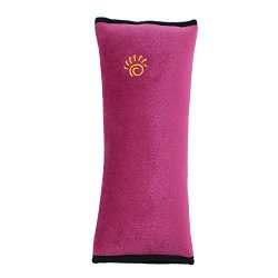 Mocase Soft Strap Cover Children Baby Headrest Neck Support Pillow Shoulder Pad for Car Safety Seatbelt (Purple)