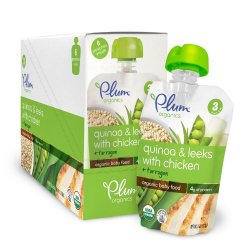 Plum Organics Baby Stage 3 Meals, Quinoa, Leeks with Chicken and Tarragon, 4 Ounce (Pack of 6)