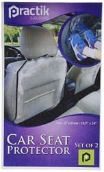 PRACTIK Plastic Kick Mats/Car Auto Seat Back Protector (2-Pack)