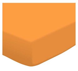 SheetWorld Fitted Pack N Play (Graco Square Playard) Sheet – Orange Sherbert Jersey Knit – Solid Colors