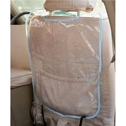 Transparent Car Auto Seat Back Cover Protector Seats Anti-step Dirty Hang Pad Blue