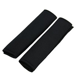 YSTD 1 Pair Comfortable Car Safety Seat Belt Shoulder Pads Cover Cushion Harness Pad (Black)