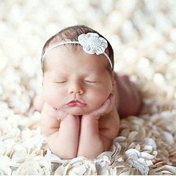 Aaronam Newborn Baby Photography Photo Props 3D Rose Flower Backdrop Beanbag Blanket Rug (White)