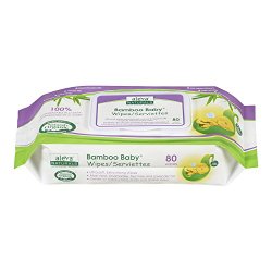 Aleva Naturals Bamboo Baby Wipes, 80 Count (Pack of 6)