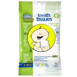 Baby Buddy Tooth Tissues Dental Wipes, Bubble Gum, 30 Count