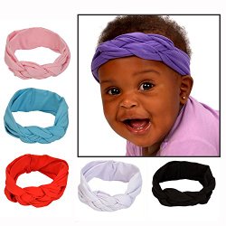 Baby Infant Girl & Kids Knot Fashion Hairband Set With 6 Stretchy, Soft Headbands for Infants, Toddler Girls & Older Girls – Fits 3 Months to 5 Years