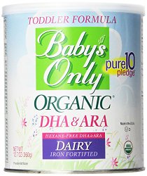 Baby’s Only Organic Dairy Toddler Formula wuth DHA & ARA, 12.7 oz (Pack of 6)