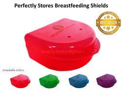 Best-selling Nipple Shield Carrying Case, Perfect Solution for Medela Shields and Similar Shields, By Modern Momma; Flamingo Pink