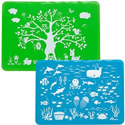 Brinware / Forest & Sea Friends Slip-Resistant Silicone Placemat Set