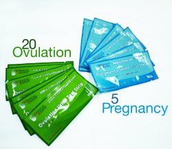 ClinicalGuard 20 Ovulation Test Strips & 5 Pregnancy Test Strips Combo