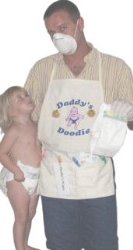 Daddy’s Diaper “Doodie” Apron – Unique New Dad Gag Gift- Baby Shower Gift Idea