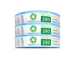 Diaper Neatforbaby Refill 280 Counts (Pack of 3) Fully Compatible with Angelcare Disposal System