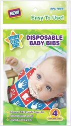 Disposable Baby Bibs 24 Count (4 bibs per package) – by Mighty Clean Baby