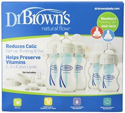 Dr. Brown’s Natural Flow Newborn Feeding Set, Wide Neck